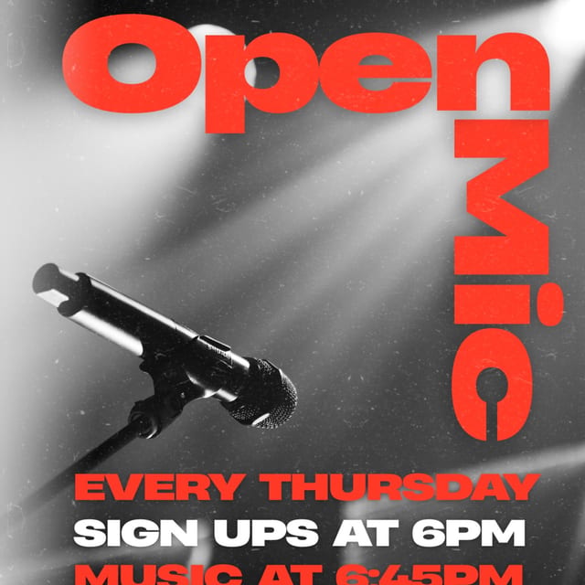 ​🎤 OPEN MIC THURSDAYS AT THE FLYING V HEADQUARTERS! 🎤 ​